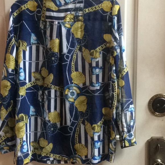 💕new Drape’s & Damon’s blue seashell design Sz M - Picture 5 of 8